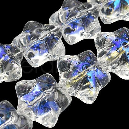 AB Color Plated Electroplate Transparent Glass Beads Strands EGLA-G037-07A-AB02-1