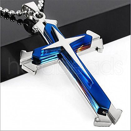 Cross Alloy Pendant Necklaces for Men FS-WG5CDA8-02-1