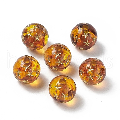 Plating Acrylic Sphere Beads X-OACR-H019-11-1