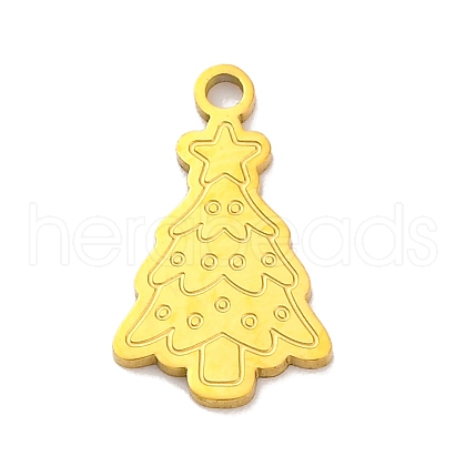 Christmas Theme 201 Stainless Steel Pendants STAS-Q015-13G-06-1