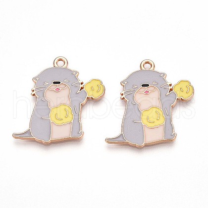 Alloy Enamel Pendants ENAM-T022-02B-01-1