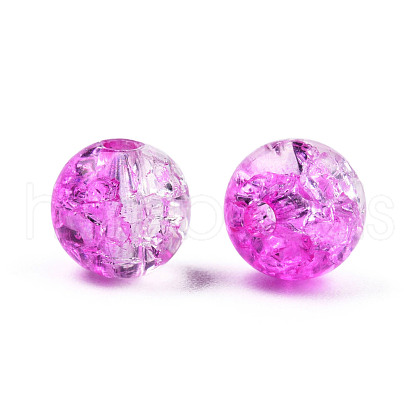 Transparent Crackle Acrylic Beads CACR-N002-02B-1