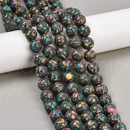 Natural Agate Beads Strands G-U030-C01-12mm-1