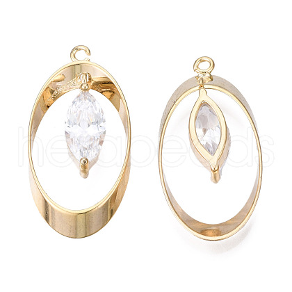 Brass Rhinestone Pendants KK-N216-414-1