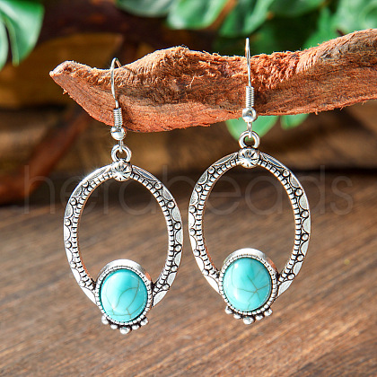 Bohemian Style Alloy Acrylic Dangle Earrings WGAEF55-11-1