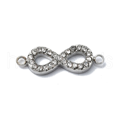304 Stainless Steel Crystal Rhinestone Connector Charms STAS-Z065-01P-1