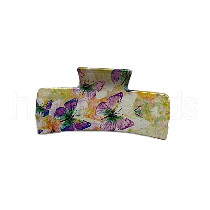 Butterfly Plastic Claw Hair Clips PW-WGAA367-05-1