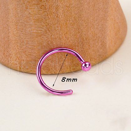 Bohemian Style 304 Stainless Steel Circular/Horseshoe Barbell Nose Rings FS-WG96CDA-08-1