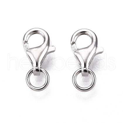 Anti-Tarnish 925 Sterling Silver Lobster Claw Clasps STER-N016-35P-1