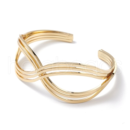 Brass Cuff Bangle X-BJEW-P168-D02-1
